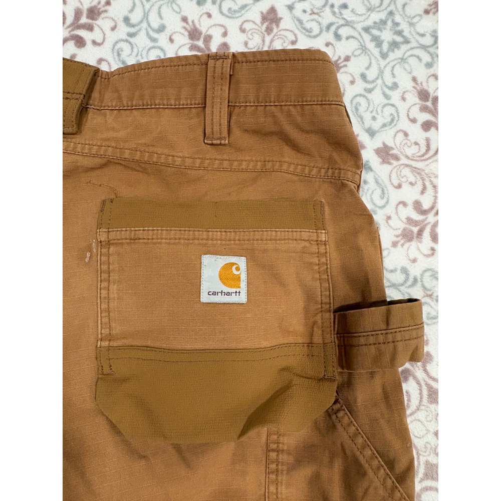 Carhartt Force Extremes Cargo Work Pants Brown Ripstop Double Knee 34x28 - Picture 7 of 9